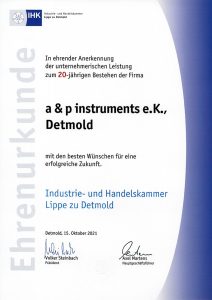 a&p instruments | 20 Years
